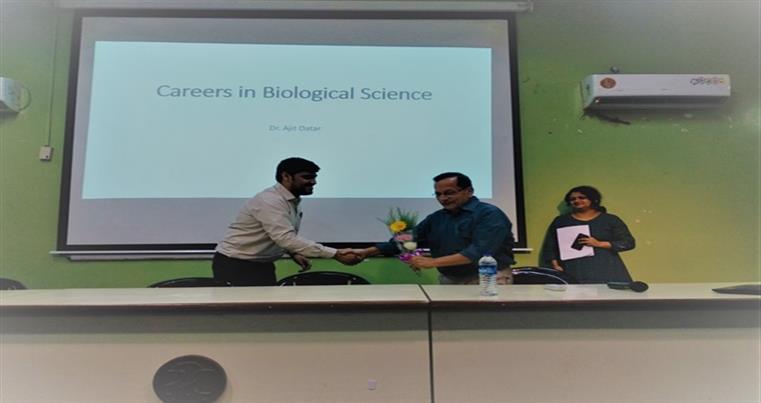 A talk on Careers in Biological Sciences by Dr Ajit Datar, Shimadzu Analytical India Private Limited
