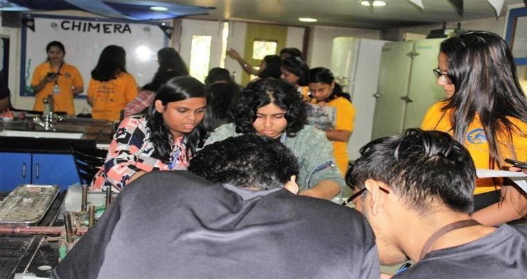 Students From different colleges enthusiastically participating in Chimera