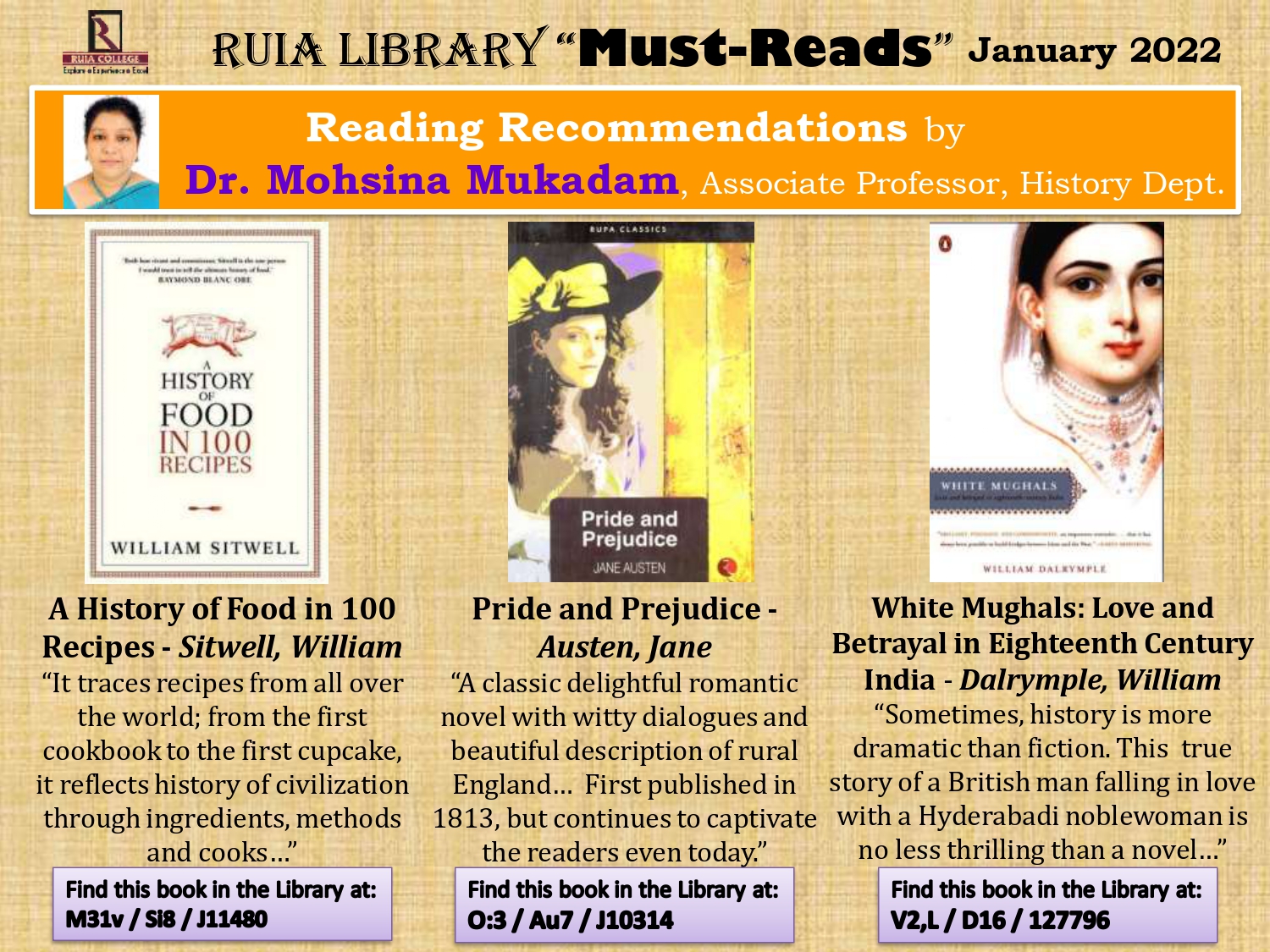 Must Reads Ruia Recommended Books January 2022