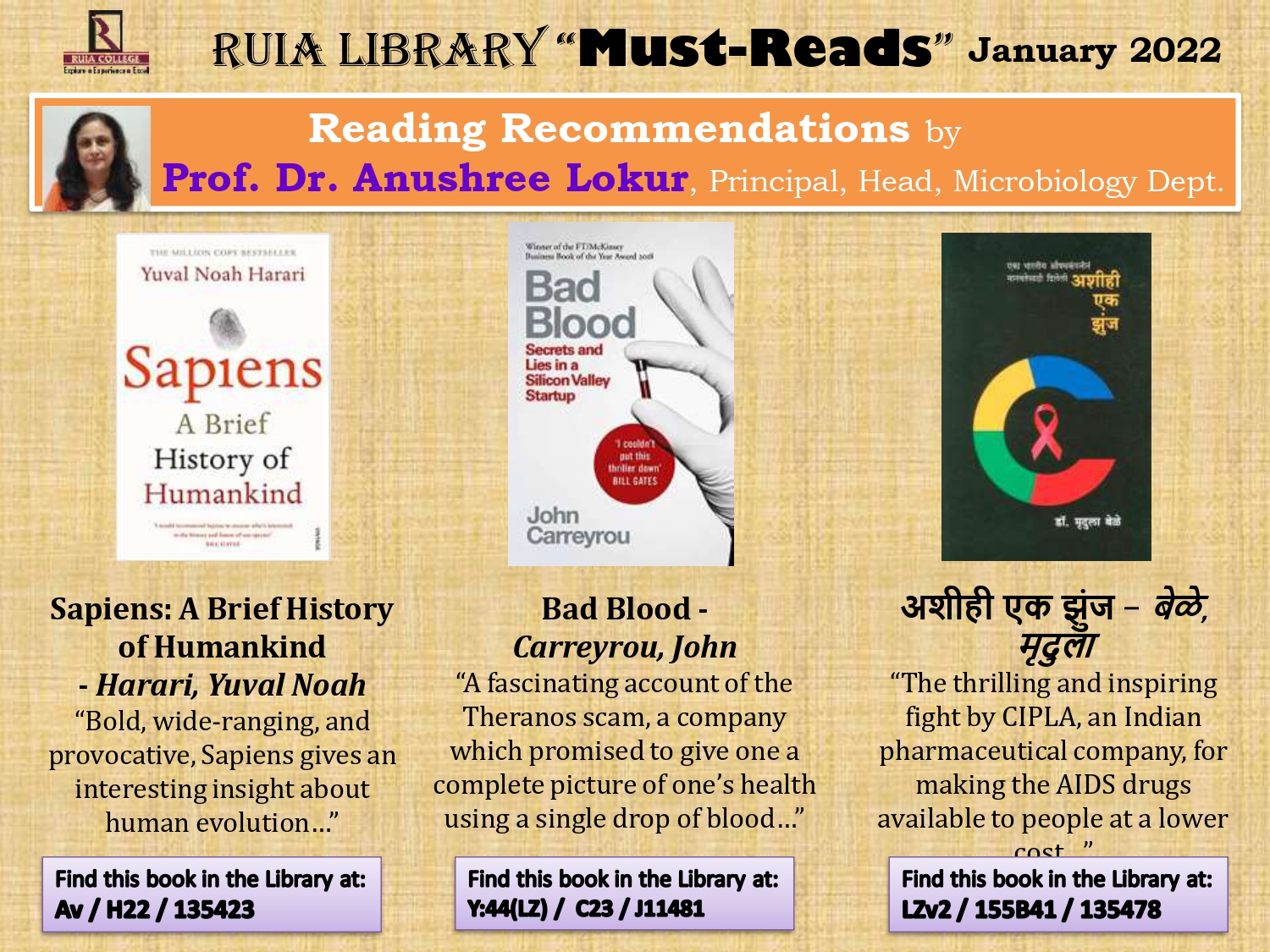 Must Reads Ruia Recommended Books January 2022