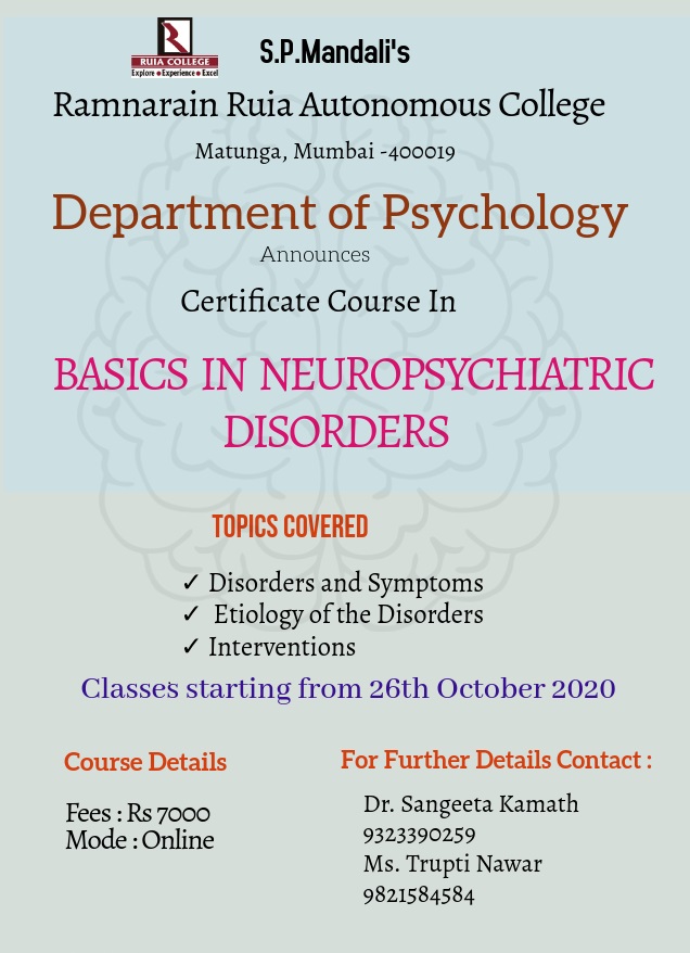 Basics in Neuropsychiatric Disorders Basics in Neuropsychiatric Disorders