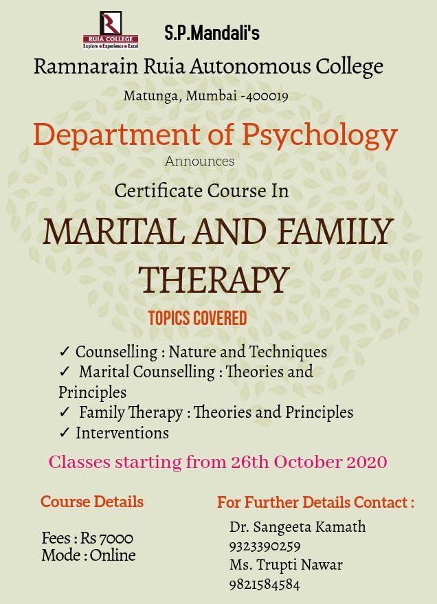 Marital and Family Therapy Marital And Family Therapy