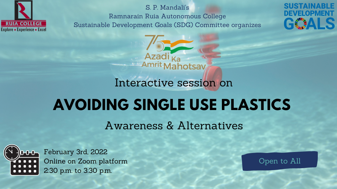Avoiding Single Use Plastics - Awareness & Alternatives